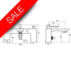Eastbrook - Helston Bath Shower Mixer Including Kit