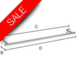 Smedbo - Home Single Towel Rail Length 648mm