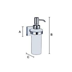 Smedbo - House Holder With Glass Soap Dispenser Wallmount