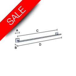 Smedbo - House Single Towel Rail Length 648mm, cc 600mm