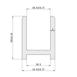 Abacus - Glass Surface Channel 10 x 1200mm
