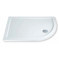 MX Shower Trays - Elements Offset 1300 x 800mm Quadrant Tray RH, 550 Radius