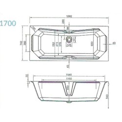 Carron Baths - Highgate Double Ended Carronite Bath NTH 1700 x 750mm