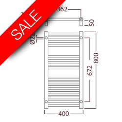 Radox - Premier Stainless XLTowel Warmer - 800 x 400mm
