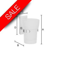 Smedbo - Pool Holder With Frosted Glass Tumbler