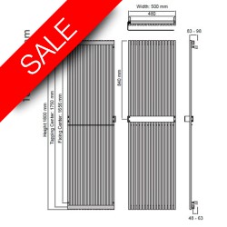 Ben De Lisi - Zola Towel Warmer 1800 x 500mm