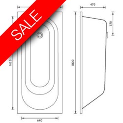Vessini - Single Ended Bath 1800 x 800mm