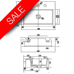 Saneux - Matteo Washbasin 500 x 370mm 1TH