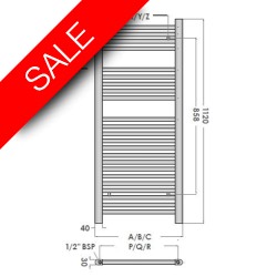 Abacus - Elegance Linea Towel Warmer 1120 x 400mm