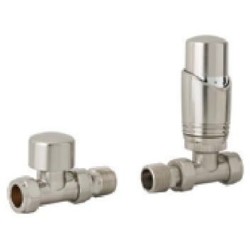 Eastbrook - 15mm Straight TRV & Lockshield Valve