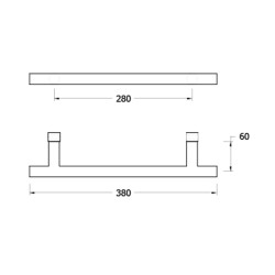 Abacus - Tiempo Towel Hanger 380mm
