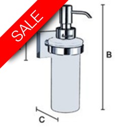 Smedbo - House Holder With Glass Soap Dispenser Wallmounted