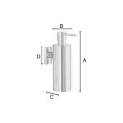 Smedbo - House Soap Dispenser Wallmount, Pump Of Solid Brass