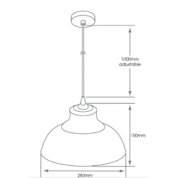 SycamoreLED - Clyde E27 IP44 Pendant