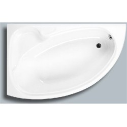 Carron Baths - Dove Carronite Offset Corner Bath NTH 1550 x 950mm RH