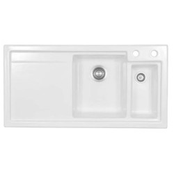 Thomas Denby - Lydian Chef 1.5 Bowl Single Drainer  LHD-WHITE GLOSS