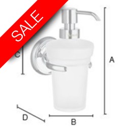 Smedbo - Villa Holder With Glass Soap Dispenser Wallmount