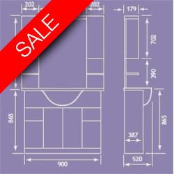 Eastbrook - Madrid 200mm Wall Unit