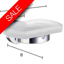 Smedbo - Home Holder With Frosted Glass Soap Dish