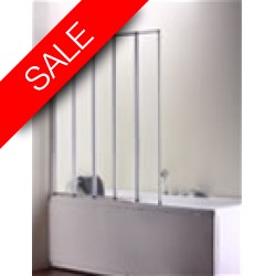 Eastbrook - Volente 1250mm 5 Fold Bath Screen 1400mm h