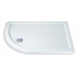 MX Shower Trays - Elements Offset 1400 x 760mm Quadrant Tray LH, 550 Radius
