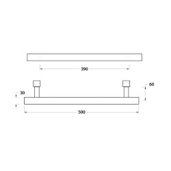 Abacus - Quadris Towel Hanger 500mm