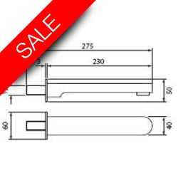 Vessini - Ki Wall Mounted Bath Spout 23cm