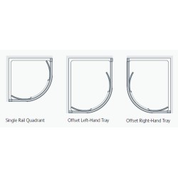 MX Shower Trays - Elements Low Profile RH Offset Quad 900 x 800mm Shower Tray