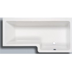 Carron Baths - Quantum 5mm Shower Bath NTH 1700 x 700-850mm RH