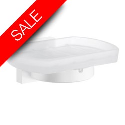 Smedbo - House Holder With Frosted Glass Soap Dish