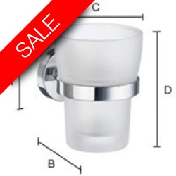 Smedbo - Home Holder With Frosted Glass Tumbler