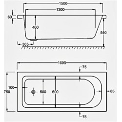 Carron Baths - Britannia Classic Super Deep 5mm Bath 1700 x 750mm