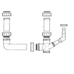 Clearwater - Clearwater Plumbing Kit For 2 Bowl