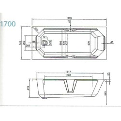 Carron Baths - Highgate Single Ended Carronite Bath NTH 1700 x 750mm