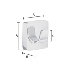 Smedbo - Ice Towel Hook 45x45mm
