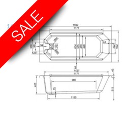 Carron Baths - Camden Carronite Bath NTH 1600 x 700mm