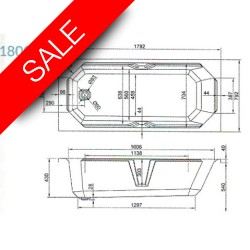 Carron Baths - Highgate Carronite Bath NTH 1800 x 800mm SE