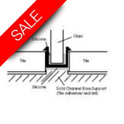 Vessini - X Series Recessed Channel For Up To 10mm Glass 2000mm