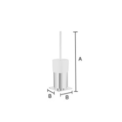 Smedbo - Outline Toilet Brush Inc Container Square Height 415mm