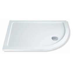 MX Shower Trays - Elements Offset 1400 x 800mm Quadrant Tray RH, 550 Radius