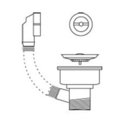 Clearwater - Clearwater 90mm Basket Strainer Waste & Overflow