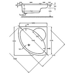 Carron Baths - Monarch 5mm NTH Corner Bath 1300 x 1300mm