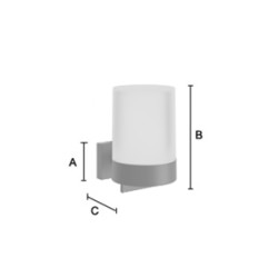 Smedbo - House Holder With Glass Soap Dispenser