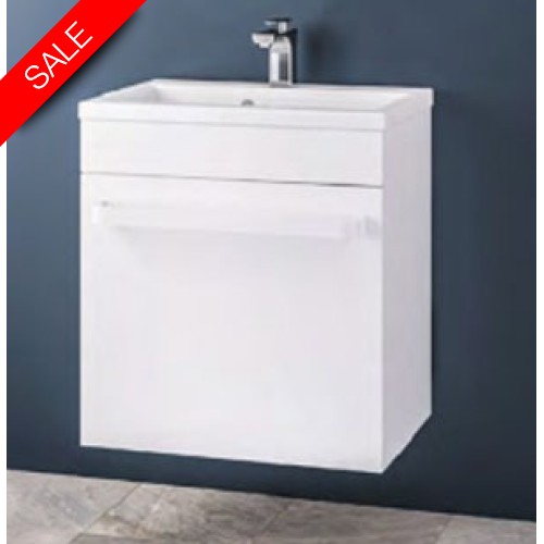 Eastbrook - Oslo 580mm Wall Hung Basin Unit With Internal Drawer