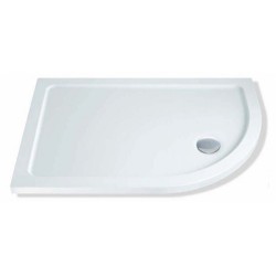 MX Shower Trays - Elements Offset 1400 x 760mm Quadrant Tray RH, 550 Radius