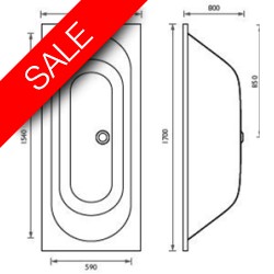 Vessini - Double Ended Bath 1700 x 750mm