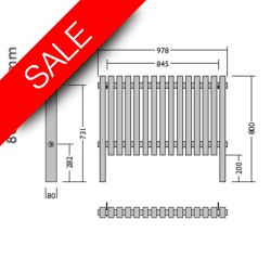 Ben De Lisi - Kolonna Square Radiator 800 x 975mm