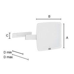 Smedbo - Outline Make-Up Mirror LED Wall Mounted X7