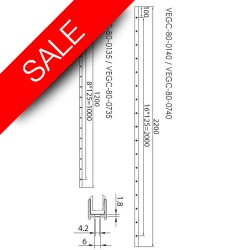 Vessini - V-Fix Silicone Free Channel For 10mm Glass