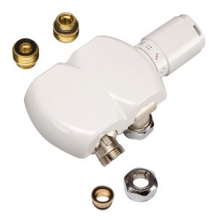 Ultraheat - Decor Swivel 50mm Inter-Axial Bypass Valve-wh